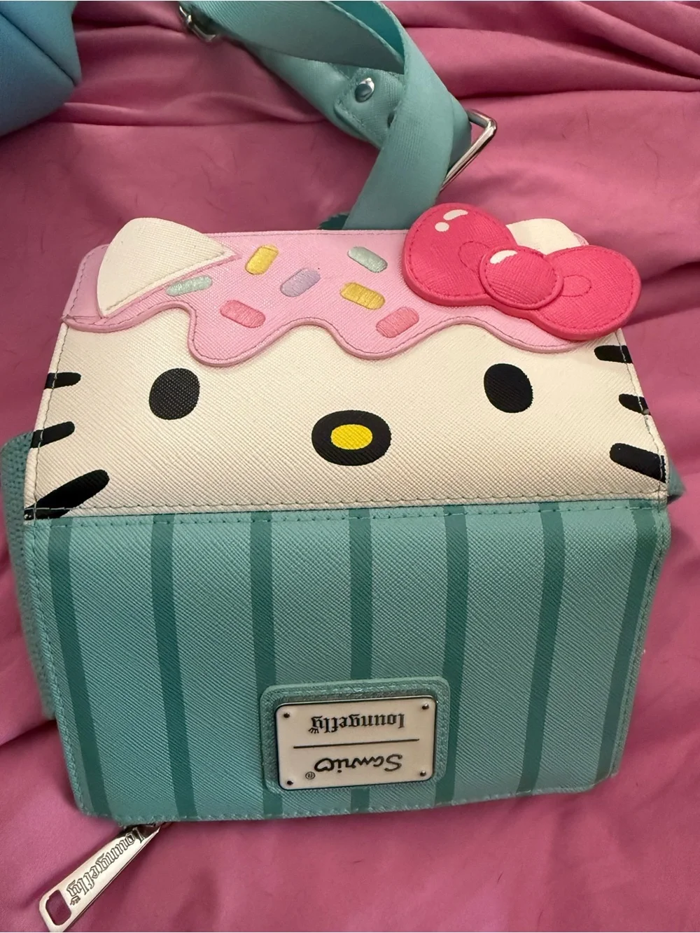 Loungefly Hello Kitty Cupcake Backpack in Pink & Teal